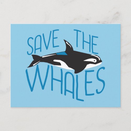 Save the Whales Postcard