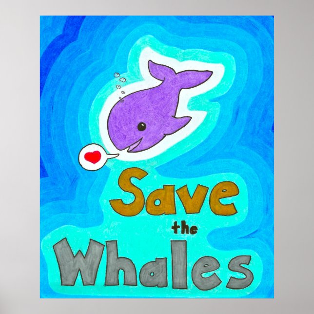 Save the Whales Poster (Front)