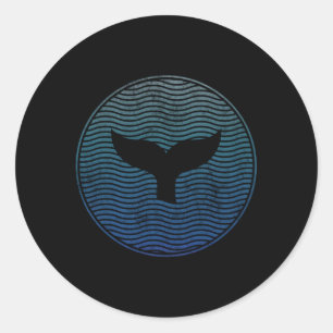 Save The Whales Sea Animal Er Whale Tail Ocean Orc Classic Round Sticker