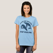 SAVE THE WHALES STOP WHALING T-Shirt (Front Full)