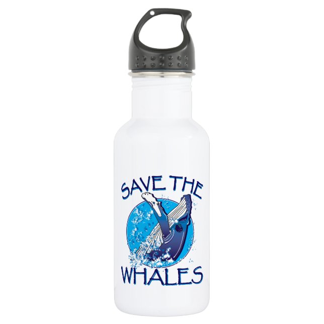 Save the Whales Water Bottle (Front)
