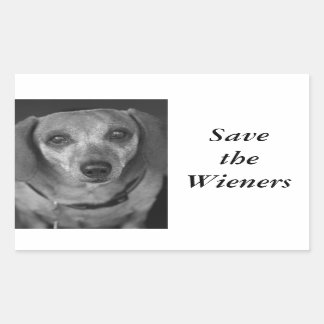 Save the Wieners Rectangular Sticker