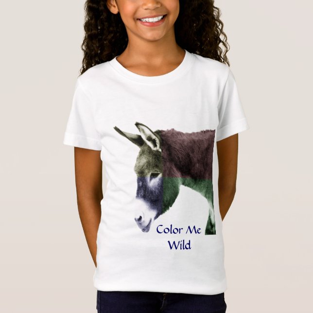 Save the Wild Burros Donkeys Western T-Shirt (Front)