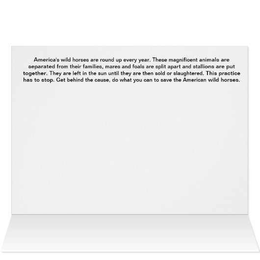 Save the Wild Horses (Inside Horizontal (Top))