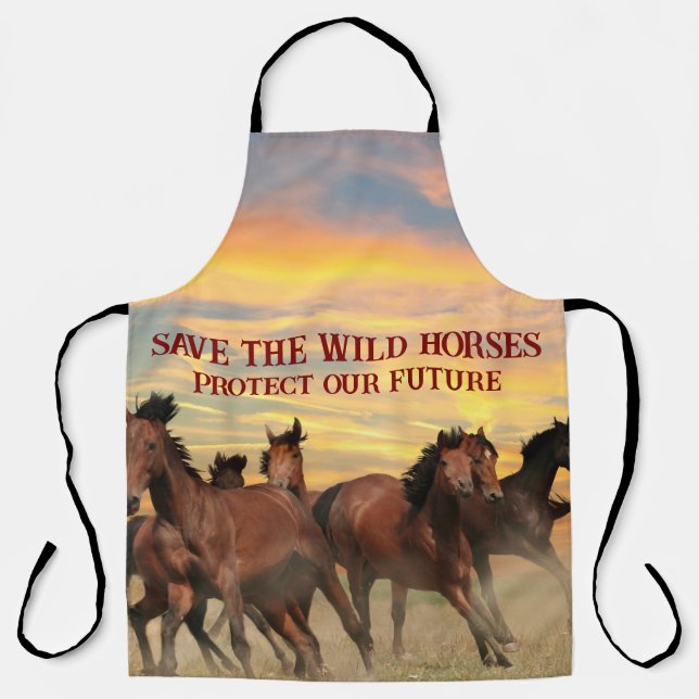 Save The Wild Horses Apron (Front)