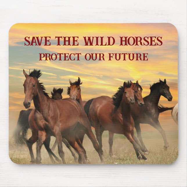 Save The Wild Horses Mouse Pad (Front)