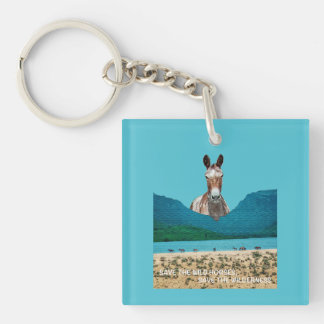 Save the Wild Horses, Save the Wilderness Keychain