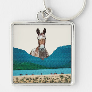 Save the Wild Horses, Save the Wilderness Keychain