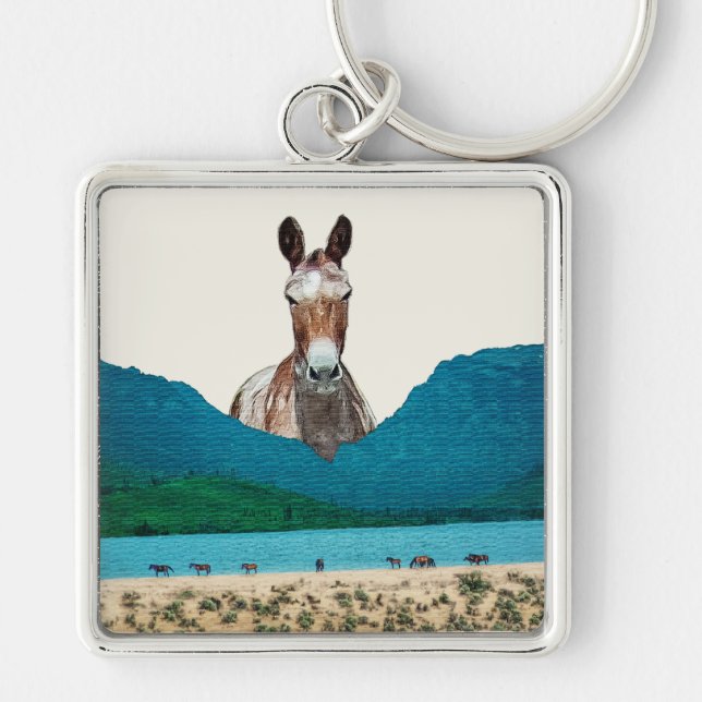 Save the Wild Horses, Save the Wilderness Keychain (Front)
