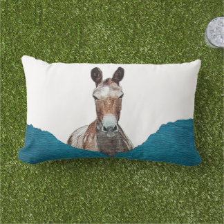 Save the Wild Horses, Save the Wilderness Lumbar Pillow