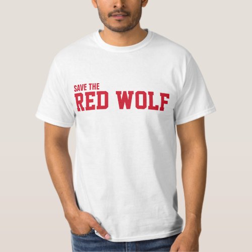 Save the wild Red Wolf from extinction T_Shirt
