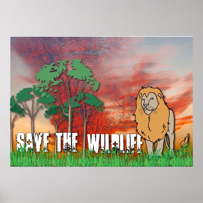 Save the wildlife poster