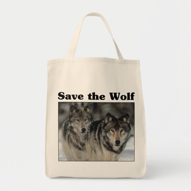 Save the Wolf Tote Bag (Front)