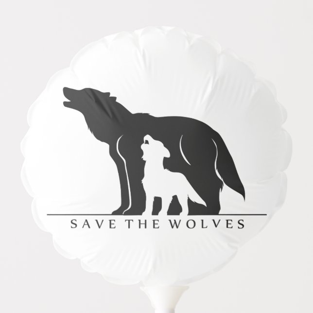 Save the Wolves Balloon (Front)