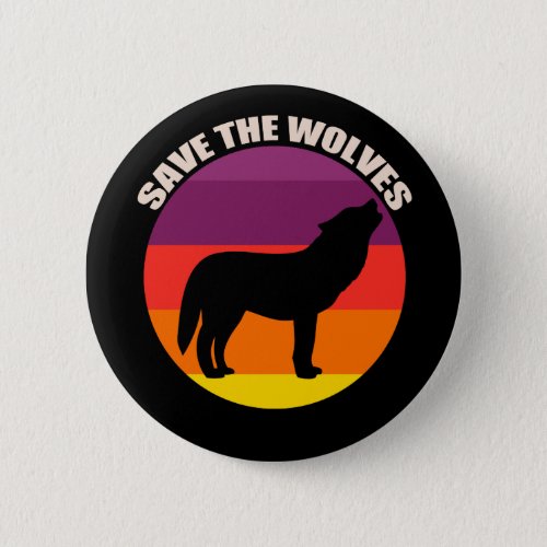 Save the Wolves Button