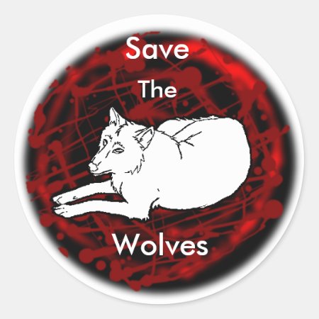 Save The Wolves Classic Round Sticker