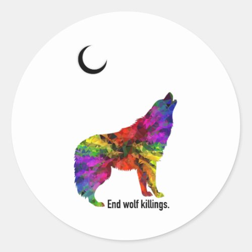 Save The Wolves Classic Round Sticker