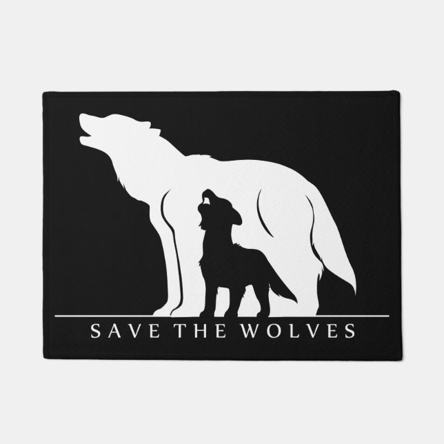 Save the Wolves Doormat (Front)