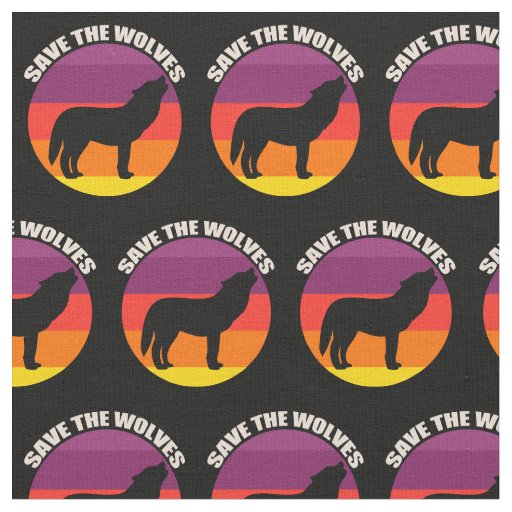 Save the Wolves Fabric