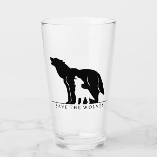 Save the Wolves Glass