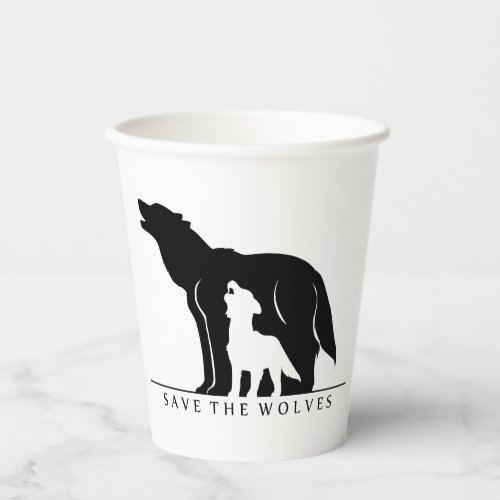 Save the Wolves Paper Cup
