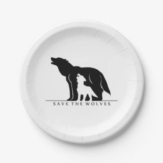 Save the Wolves Paper Plates