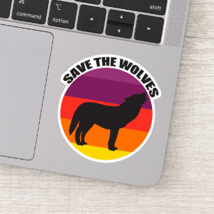 Save the Wolves Sticker