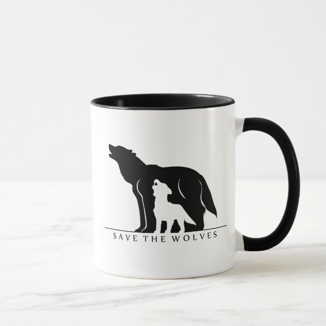 Save the Wolves (white ver.) Mug (Right)