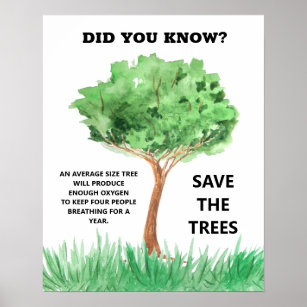 how to make a poster on save trees