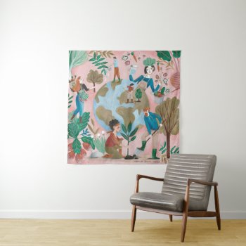 Save Trees & Planet Earth Tapestry by CartitaDesign at Zazzle
