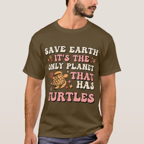 save turtles Joke Devotees Easily Distracted by Tu T_Shirt