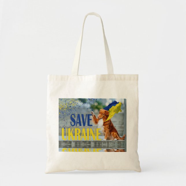 Save Ukraine Toller Totebag Tote Bag (Front)