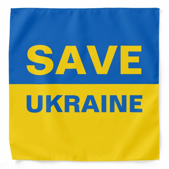 Save Ukraine Ukrainian Flag Bandana (Front)