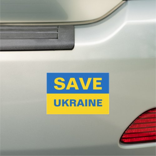 Save Ukraine Ukrainian Flag Car Magnet