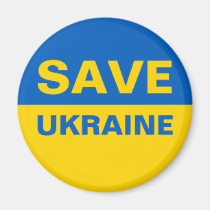 Save Ukraine Ukrainian Flag Magnet