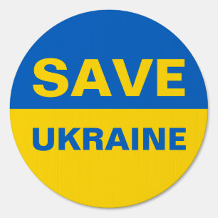 Save Ukraine Ukrainian Flag Sign