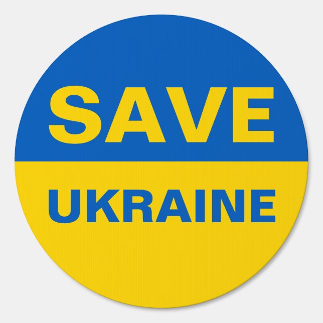 Save Ukraine Ukrainian Flag Sign (Front)