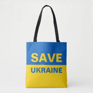 Save Ukraine Ukrainian Flag Tote Bag