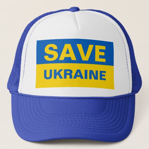 Save Ukraine Ukrainian Flag Trucker Hat