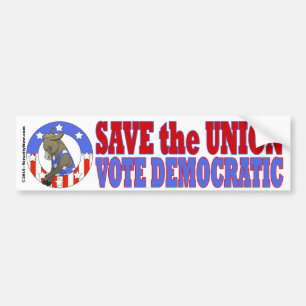 Save Union Vote DEM Bumper Stkr Bumper Sticker