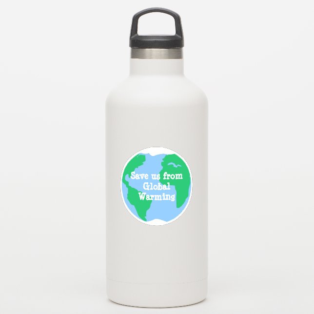 Save us from global warming sticker (Waterbottle)