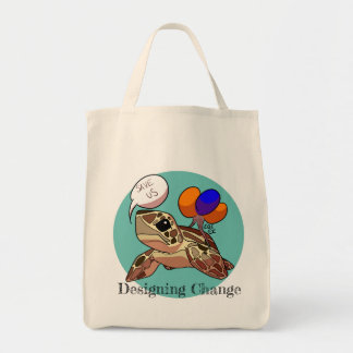 "Save Us" Sea Turtle Tote Bag
