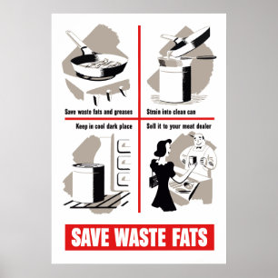 Save Waste Fats Poster