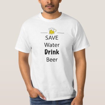 Save Water Drink Bear T-shirt by ItsAllAboutBass at Zazzle