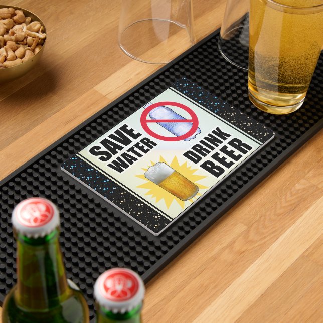 Save Water - Drink Beer Bar Mat (Insitu (Bar 2))