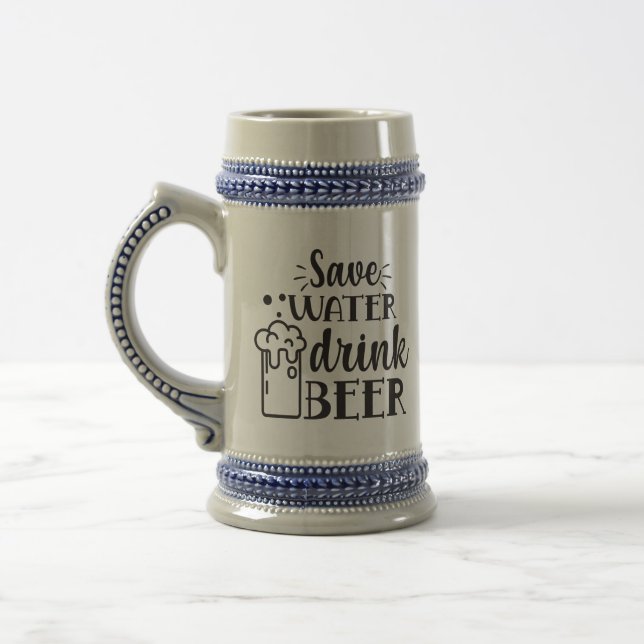 Save Water, Drink Beer Beer Stein (Left)