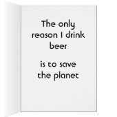 Save Water Drink Beer Card (Inside (Right))