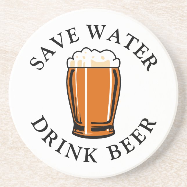 Save Water Drink Beer Coaster (Front)