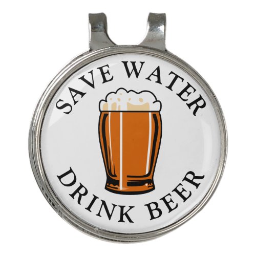Save Water Drink Beer Golf Hat Clip