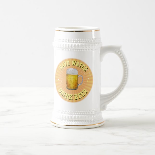 Save Water - Drink Beer Stein (Right)